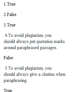 Plagiarism Resources & Quiz